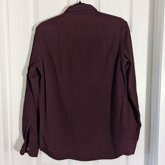 NWT SUPERDRY Maroon Long-Sleeve Button-Down Shirt - Picture 4 of 4